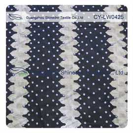 Adatti il tessuto del pizzo bruciato Polyester&amp;Cotton con il pois per abbigliamento casual fornitore