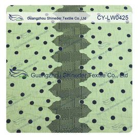 Adatti il tessuto del pizzo bruciato Polyester&amp;Cotton con il pois per abbigliamento casual fornitore