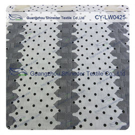 Adatti il tessuto del pizzo bruciato Polyester&amp;Cotton con il pois per abbigliamento casual fornitore