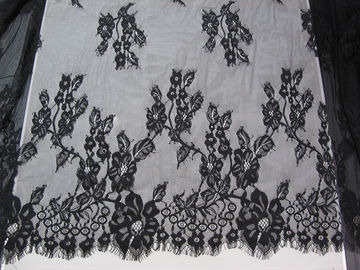 Grande nylon nero della disposizione 100% del pizzo del ciglio di modo per signora Dress CY-HB0481 fornitore