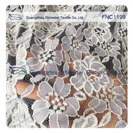 Tessuto di nylon del pizzo del cotone del modello floreale per gli indumenti di modo, vestito da sposa fornitore