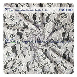 Tessuto di nylon del pizzo del cotone del modello floreale per gli indumenti di modo, vestito da sposa fornitore