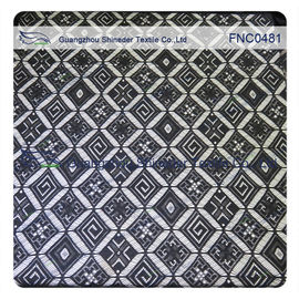 Tessuto di nylon del pizzo del rayon rombico nero di nozze fornitore