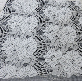 tessuto di nylon del pizzo del cotone floreale di larghezza di 150CM porpora/bianco/nero per vestirsi delle signore fornitore