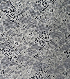 Tessuto elastico del pizzo di elastam &amp; di nylon con il modello di fiore del trifoglio fornitore