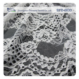 Il tessuto legato con corde del pizzo del fiore di Chantilly del vestito nero/ha ricamato il tessuto del pizzo fornitore