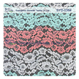 Tessuto smerlato legato con corde del pizzo del poliestere di nylon/vestito floreale dal tessuto del pizzo fornitore