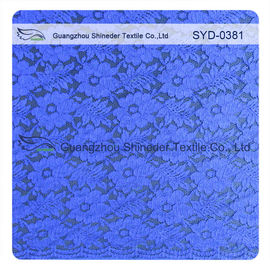 Pizzo del cavo del blu di indaco del lancio da 2016 estati, tessuto floreale del pizzo, colore blu scuro disponibile fornitore