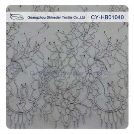 Pizzo nuziale floreale affascinante molle sottile di Chantilly, pizzo di nylon del vestito da sposa dal pettine fornitore